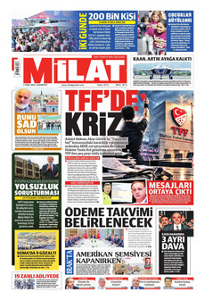 MİLAT gazetesi ilk sayfası
