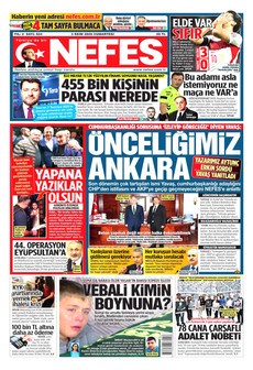 NEFES gazetesi ilk sayfası