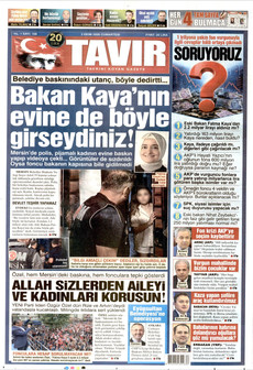 TAVIR GAZETESİ gazetesi ilk sayfası