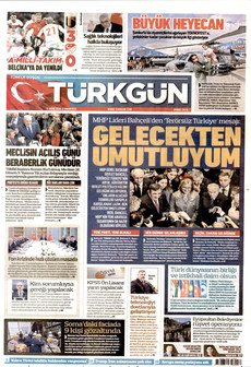 TÜRKGÜN gazetesi ilk sayfası