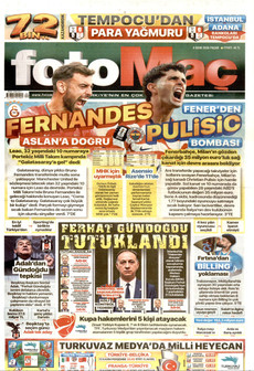 FOTOMAÇ gazetesi ilk sayfası