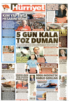 HÜRRİYET gazetesi ilk sayfası