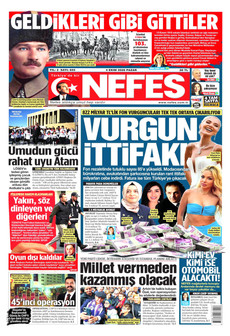 NEFES gazetesi ilk sayfası