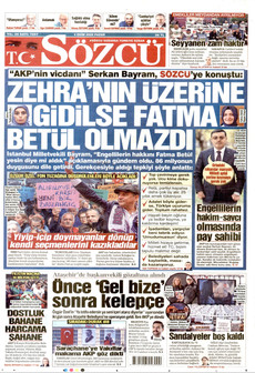 SÖZCÜ gazetesi ilk sayfası