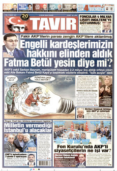 TAVIR GAZETESİ gazetesi ilk sayfası