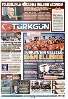TÜRKGÜN gazetesi ilk sayfası