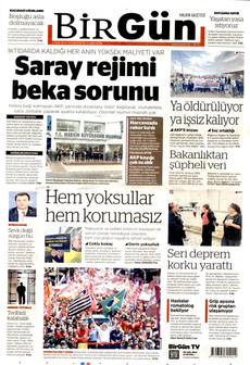 BİRGÜN gazetesi ilk sayfası