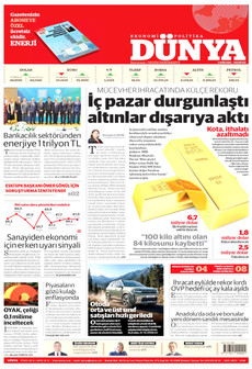 DÜNYA gazetesi ilk sayfası