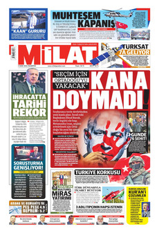 MİLAT gazetesi ilk sayfası