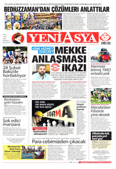 YENİ ASYA gazetesi ilk sayfası