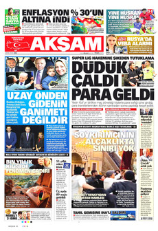 AKŞAM gazetesi ilk sayfası