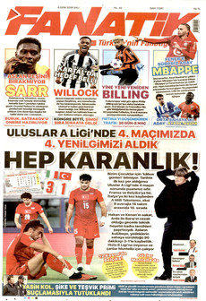 FANATİK gazetesi ilk sayfası
