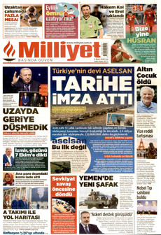 MİLLİYET gazetesi ilk sayfası