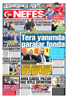 NEFES gazetesi ilk sayfası