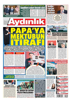 AYDINLIK GAZETESİ gazetesi ilk sayfası