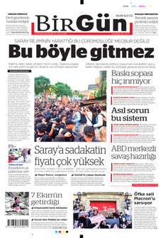 BİRGÜN gazetesi ilk sayfası