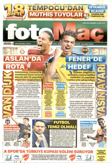 FOTOMAÇ gazetesi ilk sayfası