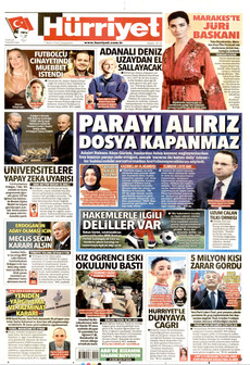 HÜRRİYET gazetesi ilk sayfası