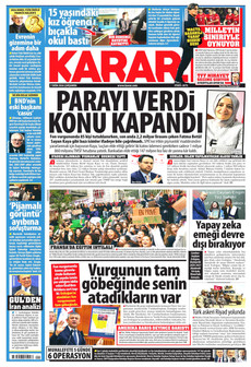 KARAR gazetesi ilk sayfası