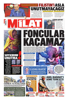 MİLAT gazetesi ilk sayfası