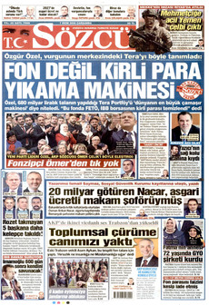 SÖZCÜ gazetesi ilk sayfası