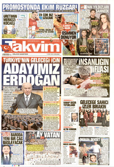 TAKVİM gazetesi ilk sayfası