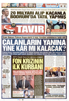 TAVIR GAZETESİ gazetesi ilk sayfası