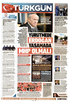 TÜRKGÜN gazetesi ilk sayfası