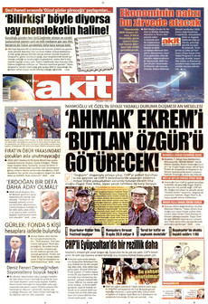 YENİ AKİT gazetesi ilk sayfası