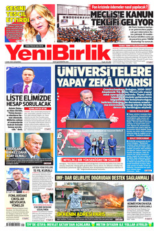 YENİBİRLİK gazetesi ilk sayfası