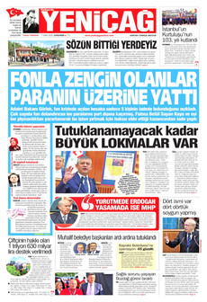 YENİÇAĞ gazetesi ilk sayfası