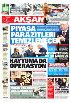 AKŞAM gazetesi ilk sayfası