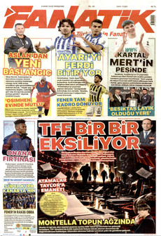 FANATİK gazetesi ilk sayfası