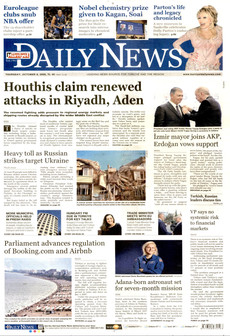 HÜRRİYET DAİLY NEWS gazetesi ilk sayfası