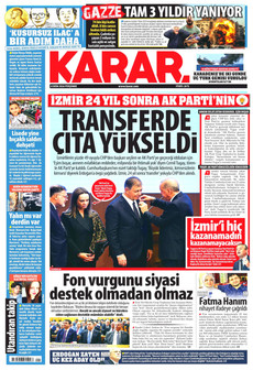 KARAR gazetesi ilk sayfası
