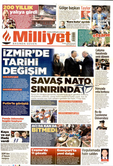 MİLLİYET gazetesi ilk sayfası