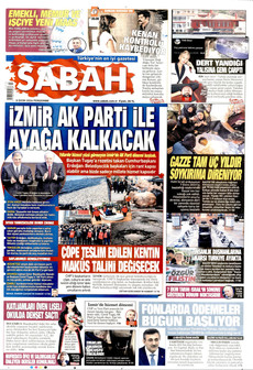 SABAH gazetesi ilk sayfası