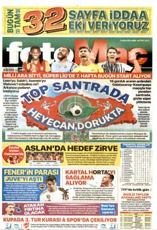 FOTOMAÇ gazetesi ilk sayfası