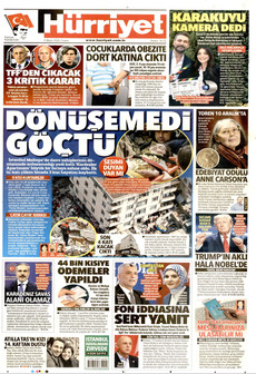 HÜRRİYET gazetesi ilk sayfası