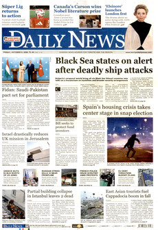 HÜRRİYET DAİLY NEWS gazetesi ilk sayfası