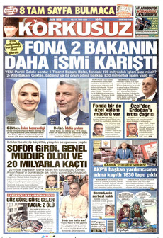 KORKUSUZ gazetesi ilk sayfası