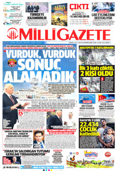 MİLLİ GAZETE gazetesi ilk sayfası