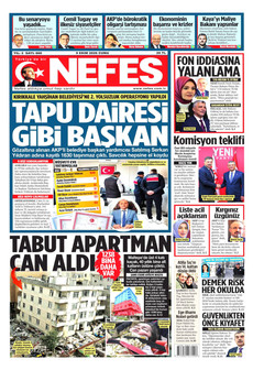 NEFES gazetesi ilk sayfası