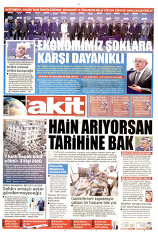 YENİ AKİT gazetesi ilk sayfası