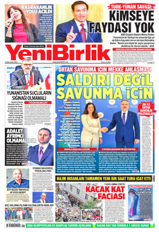 YENİBİRLİK gazetesi ilk sayfası