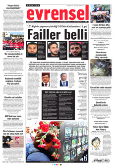 EVRENSEL gazetesi ilk sayfası