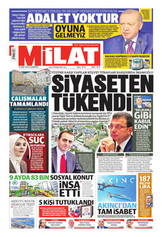 MİLAT gazetesi ilk sayfası