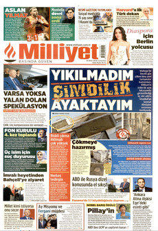 MİLLİYET gazetesi ilk sayfası