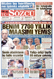SÖZCÜ gazetesi ilk sayfası