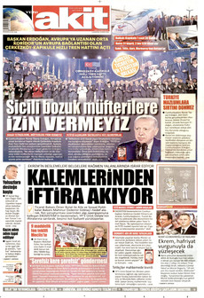 YENİ AKİT gazetesi ilk sayfası